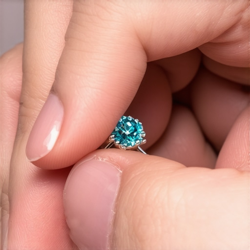 Advanced Tension Setting in Jewelry Jeweler adjusting a tension-set gemstone in a sleek, modern ring