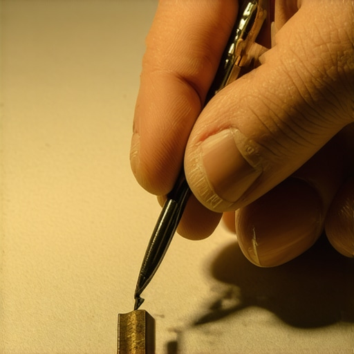 A jeweler carefully engraving a personalized message onto a jewelry piece