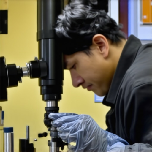A jeweler examining gemstone details with magnification