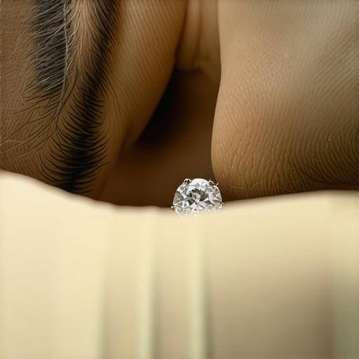 Expert Jewelry Inspection with Loupe Jeweler examining gemstone with magnification tool