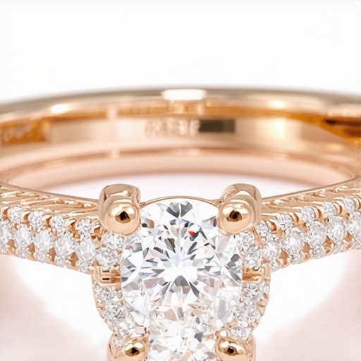 Expert Micro Pave Setting Close-Up Detailed image of micro pave diamonds showing precise placement and craftsmanship