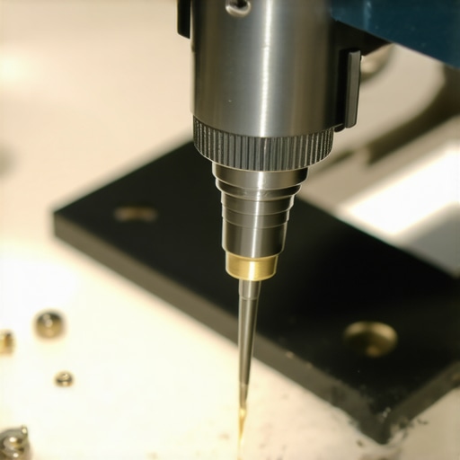 Jewelry Tools and Inspection System Close-up of jewelry engraving tools and magnification system on a jeweler's workbench