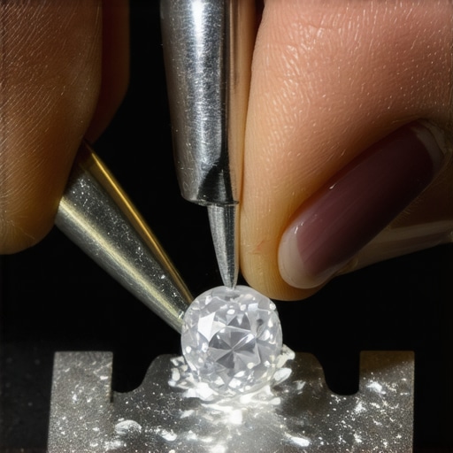 A jeweler using precision tools to securely set a gemstone into a jewelry piece.