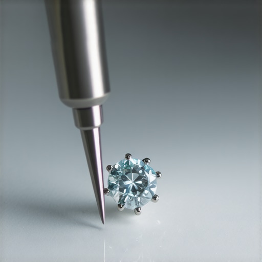 A professional jeweler carefully working on gemstone settings with specialized tools