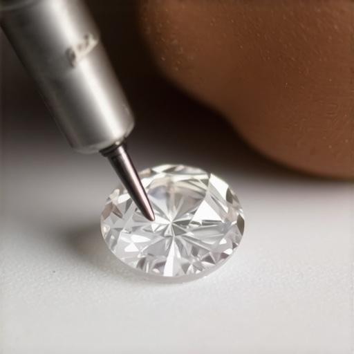 Jeweler expertly adjusting prongs on a gemstone using fine tools