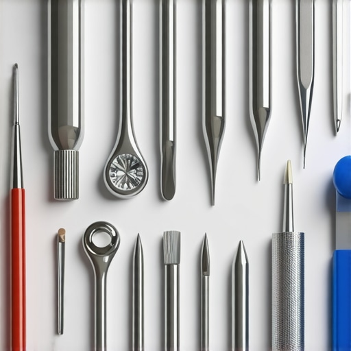A selection of high-quality jewelry repair tools used for stone setting and restringing on a bright workbench.